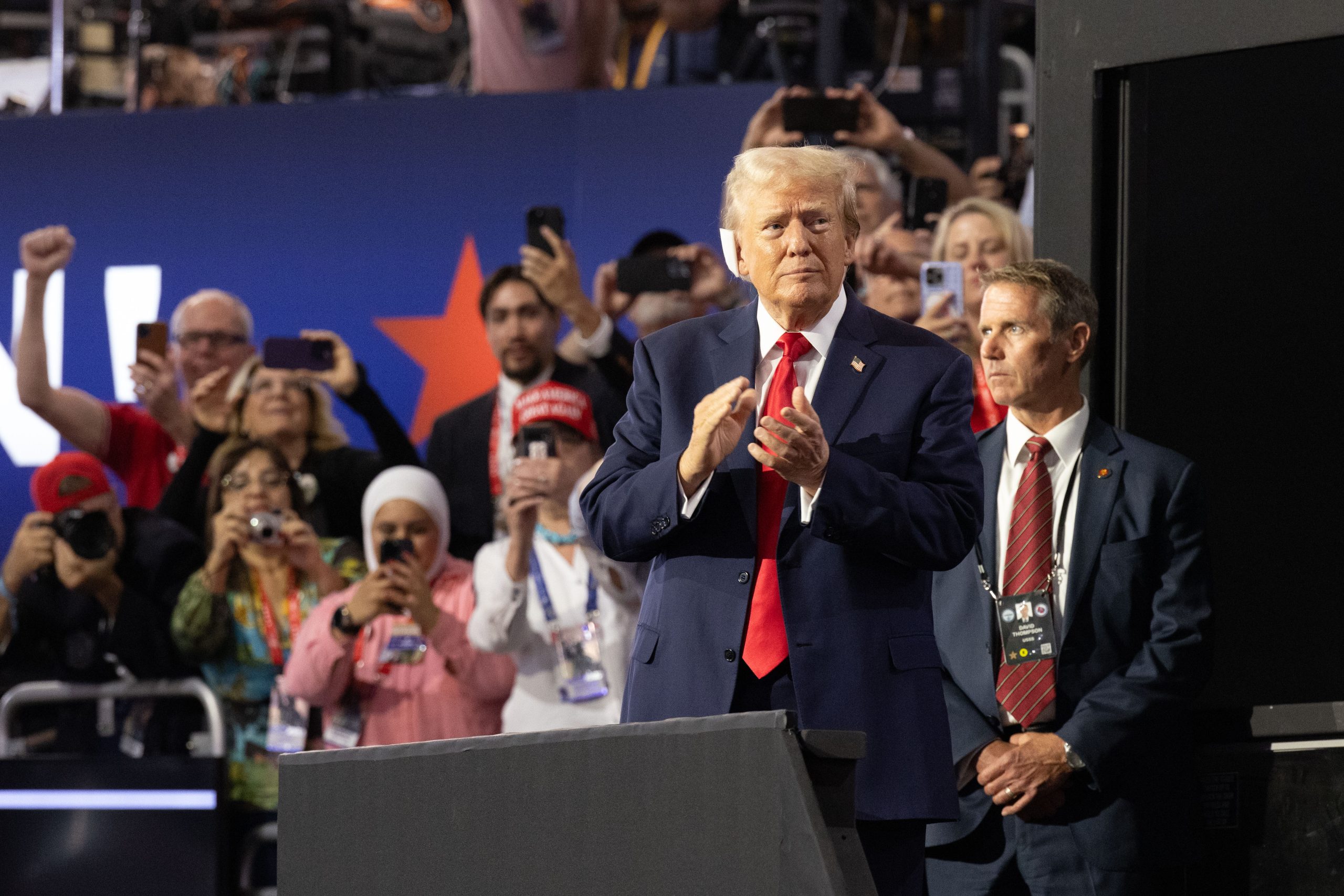 Trump Entering Rnc A triumphant, if not-so-surprising, entrance by Trump
